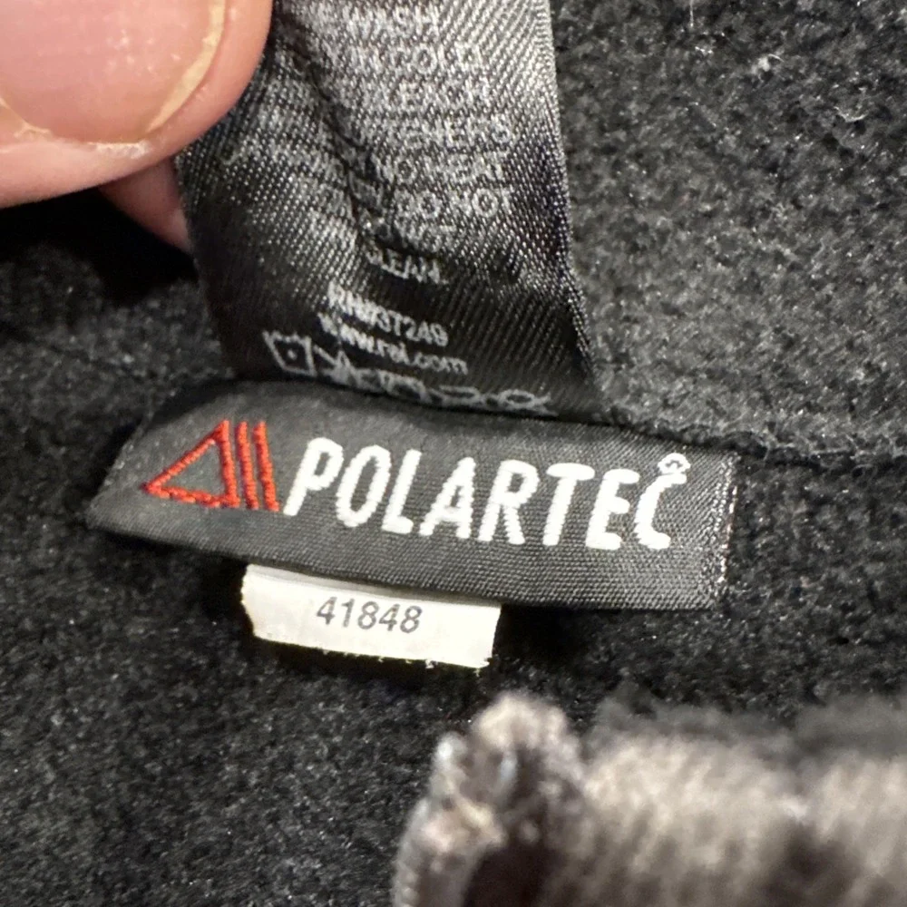 REI Fleece‎ Sweatshirt Polartec Activewear Half Zip Men's Medium Black Gray #12